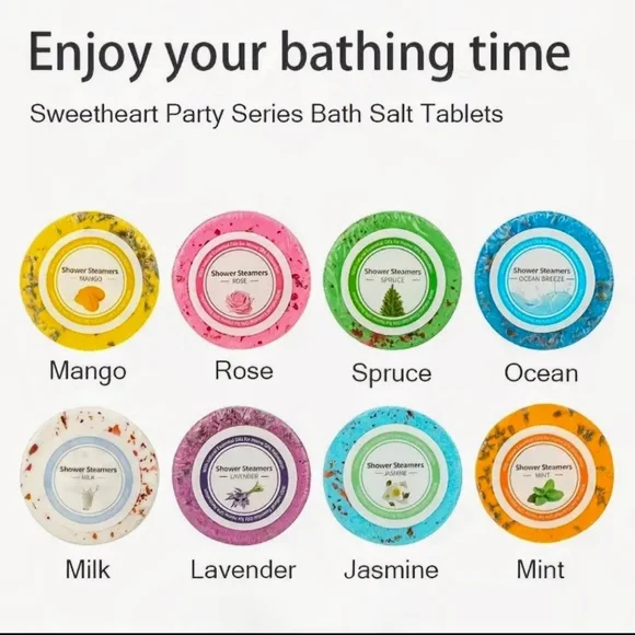 NWT 🥰🚿SHOWER STEAMERS 8 PC GIFT BOX🚿🥰 $30 RETAIL 🎄🎁 $15! - Picture 6 of 6